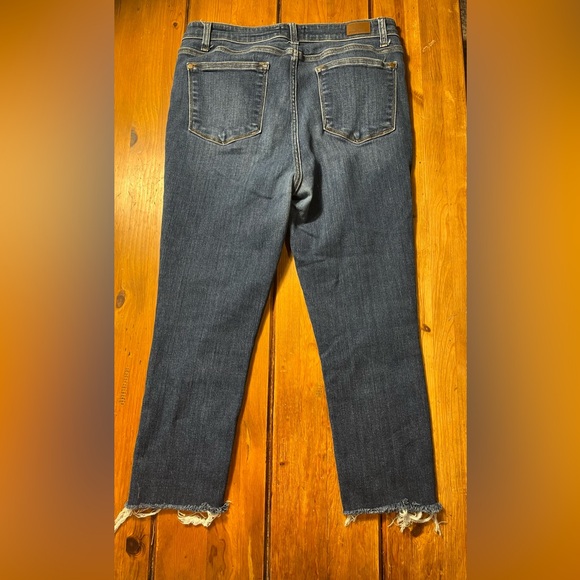 Judy Blue Dark Wash Skinny Jeans with Frayed Hem - Picture 2 of 4